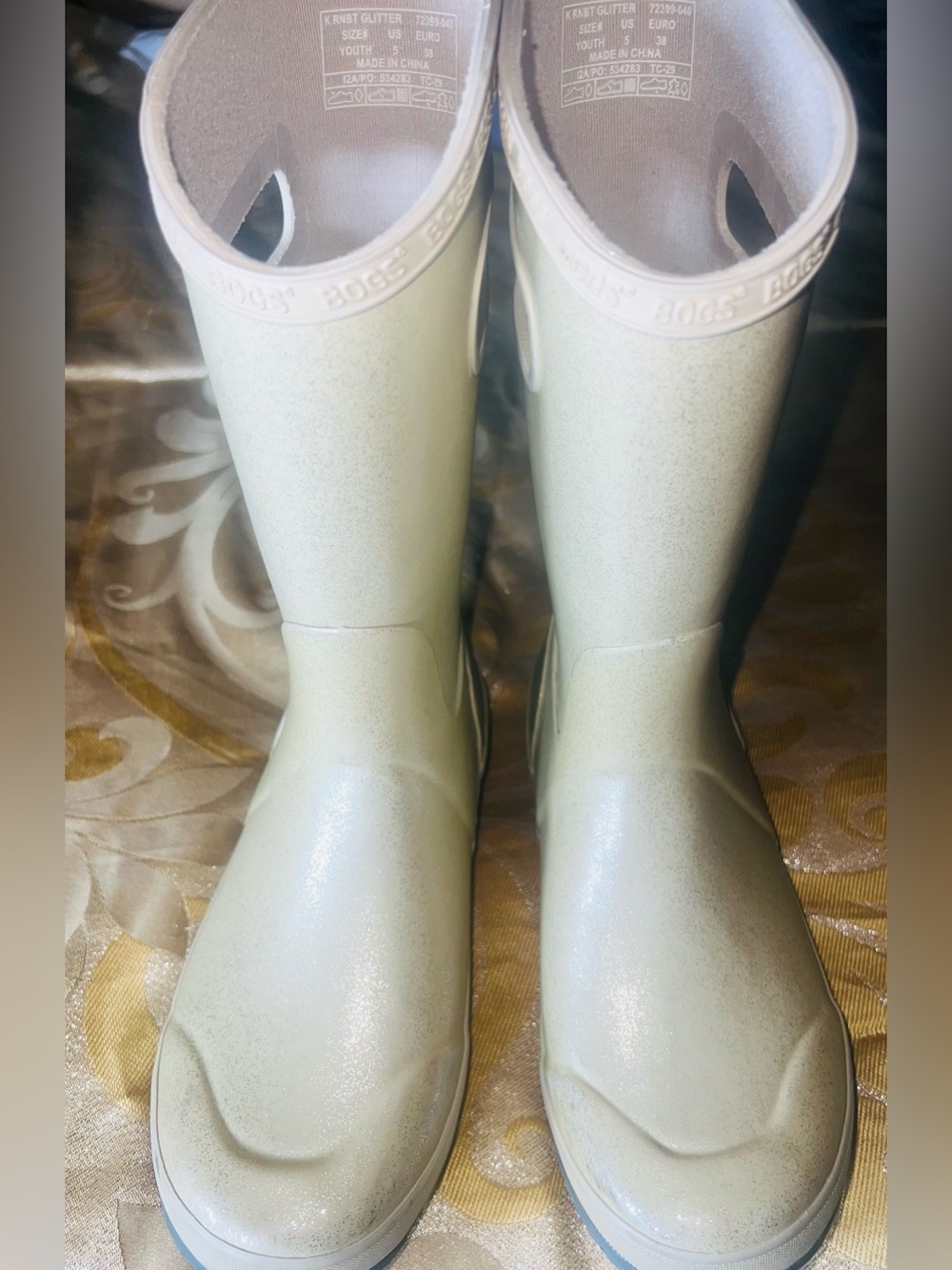 Bogs Kids Glitter Rain Boots Size 5